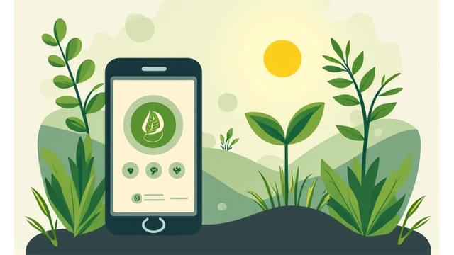 8月のトレンドレポート表紙、エコ習慣トラッカーのアイコンと緑の葉