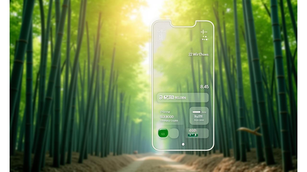 地球の森と、その上に重ねられたアプリ画面のイメージ、CO2削減カウンターが表示されています